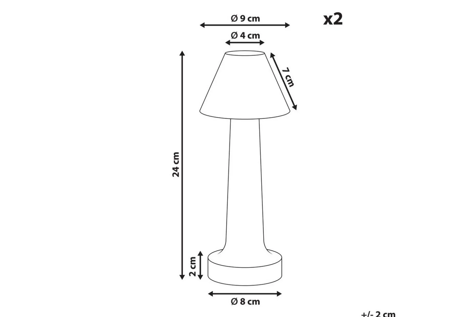 Adasi LED Bordslampa 2 st 24 cm