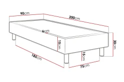 Adeliza Kontinentalsäng 90x200 cm