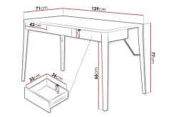 Aditiya Skrivbord 71x139 cm