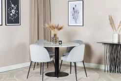 Admira Matgrupp 106 cm Runt Marmor inkl 4 Foyos Stolar