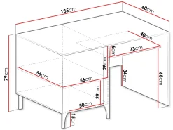 Aggarwal Skrivbord 135 cm