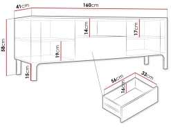 Aggarwal Tv-Bänk 160 cm