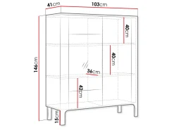 Aggarwal Vitrinskåp 103 cm