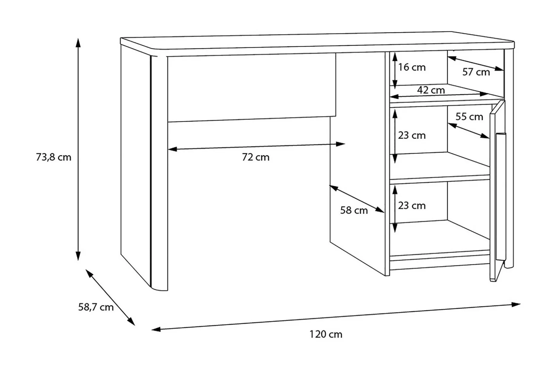 Ahmetbay Skrivbord 120 cm