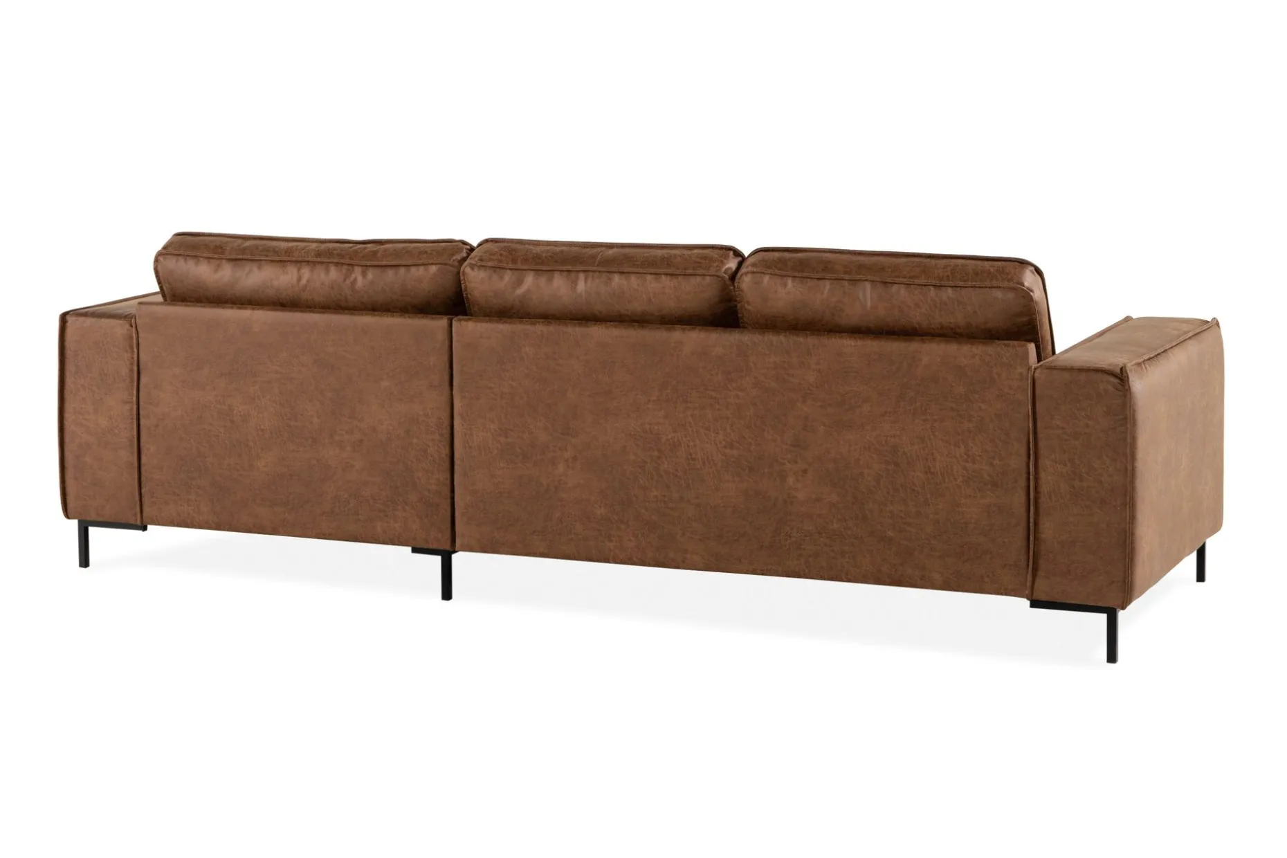 Akron 2-sits Soffa med Divan Höger Bondedläder