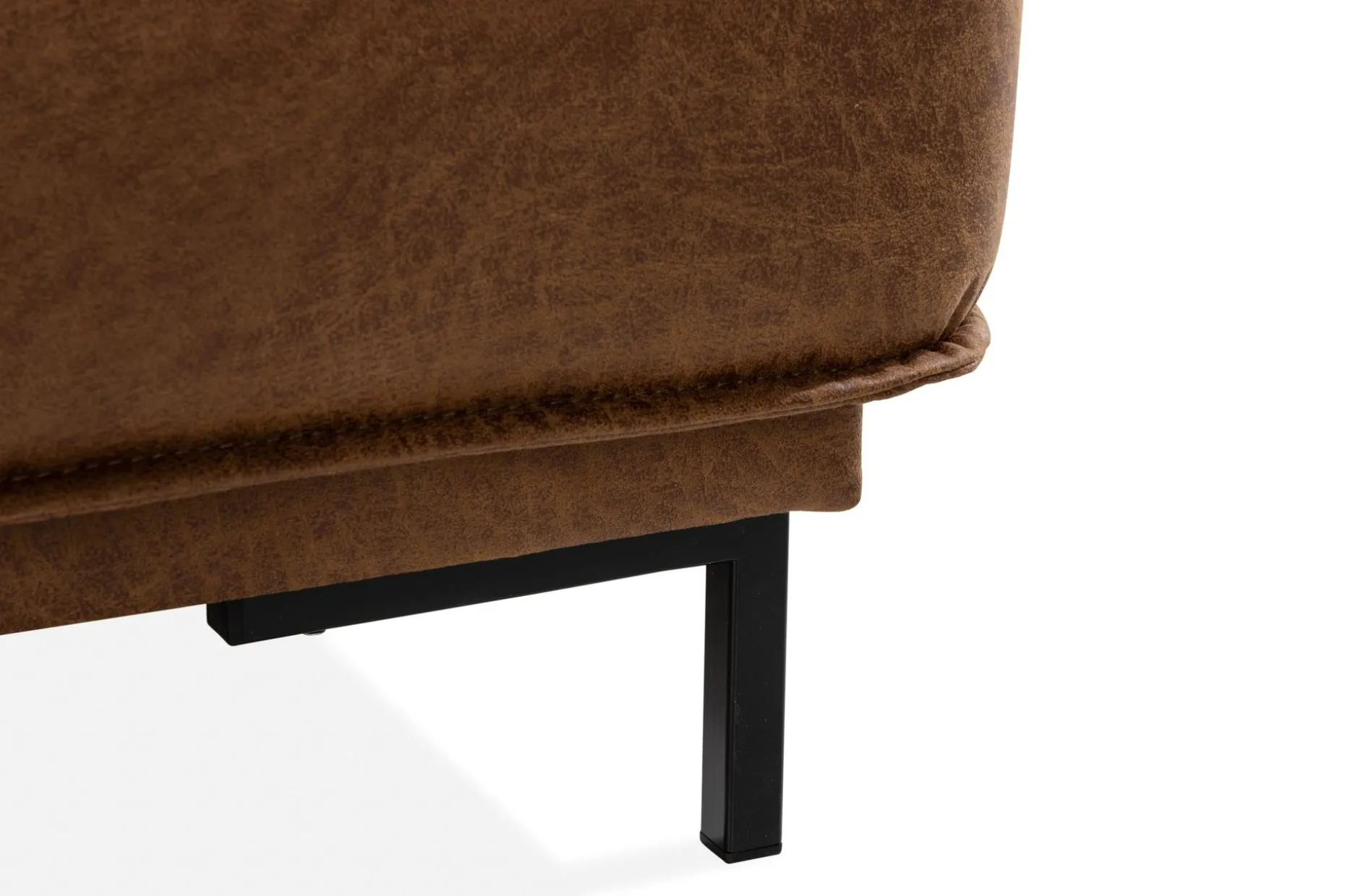 Akron 2-sits Soffa med Divan Höger Bondedläder
