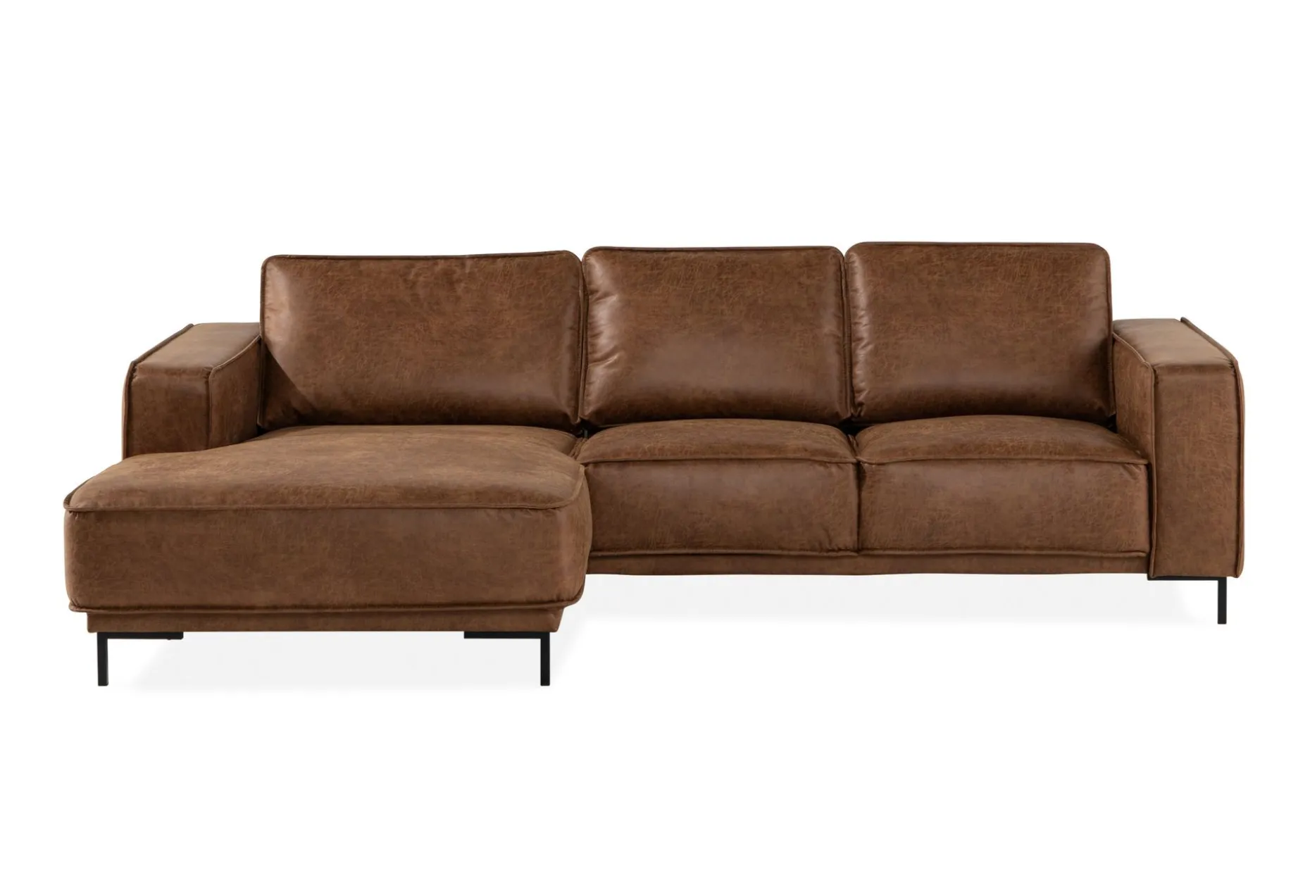 Akron 2-sits Soffa med Divan Vänster Bondedläder