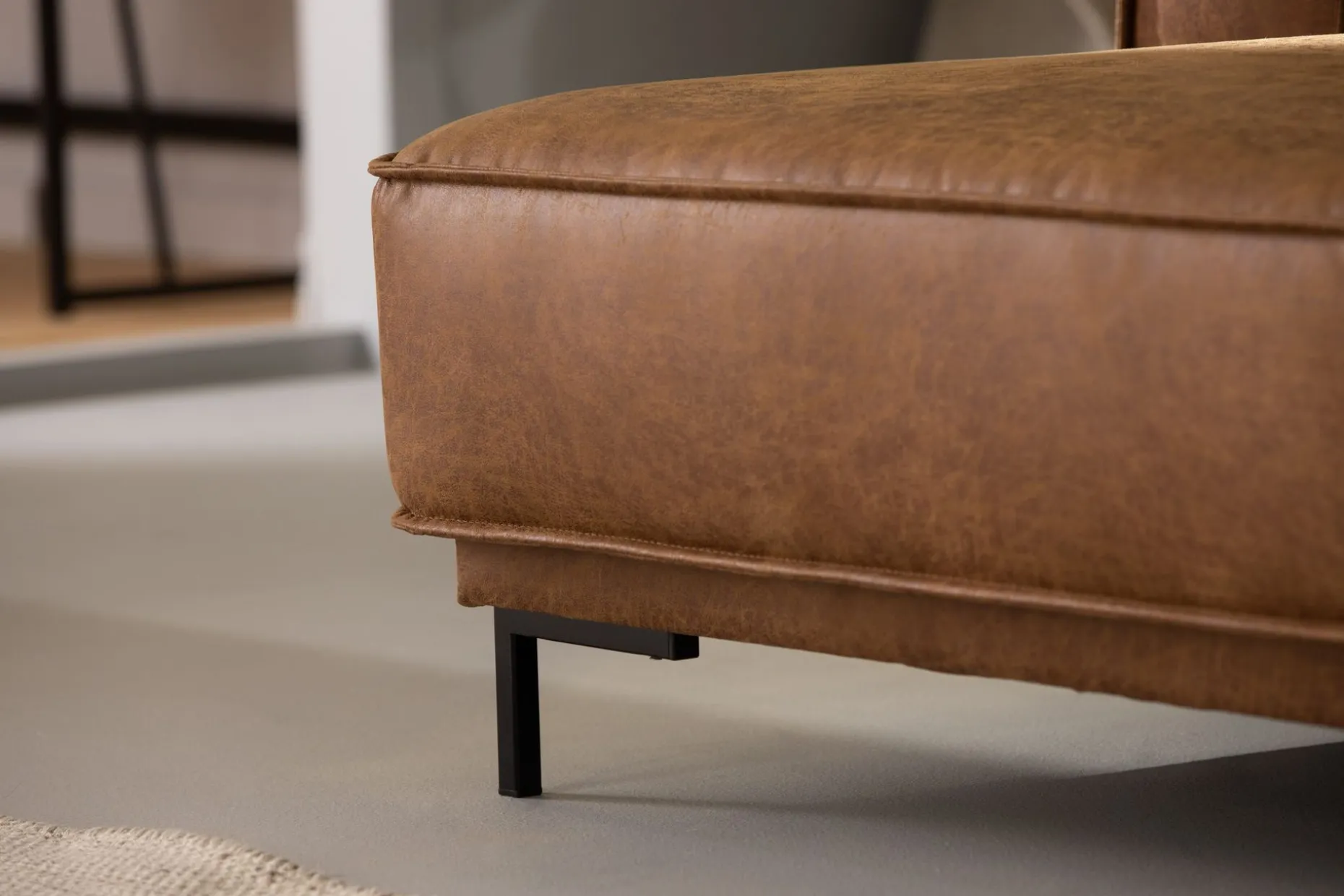 Akron 2-sits Soffa med Divan Vänster Bondedläder