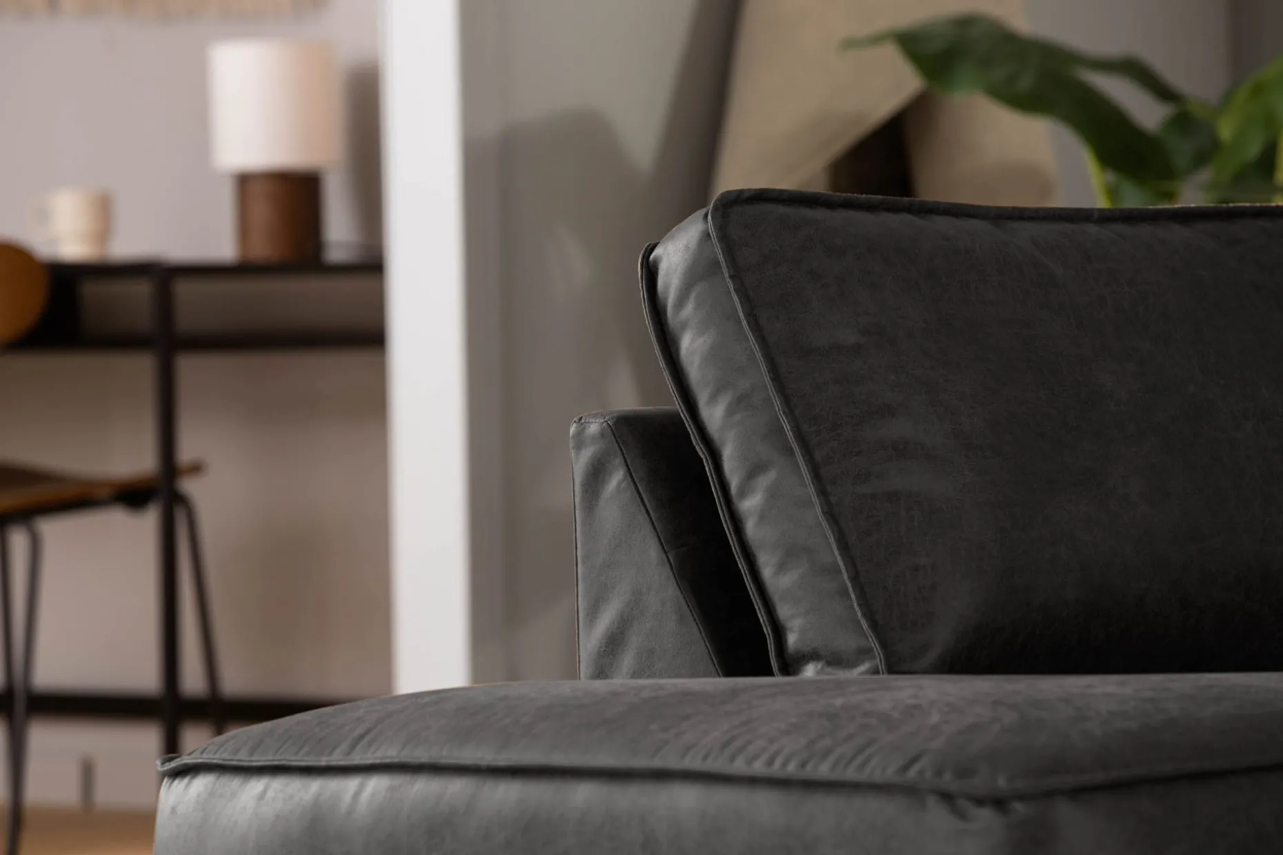 Akron 2,5-sits Soffa med Schäslong Vänster Bondedläder