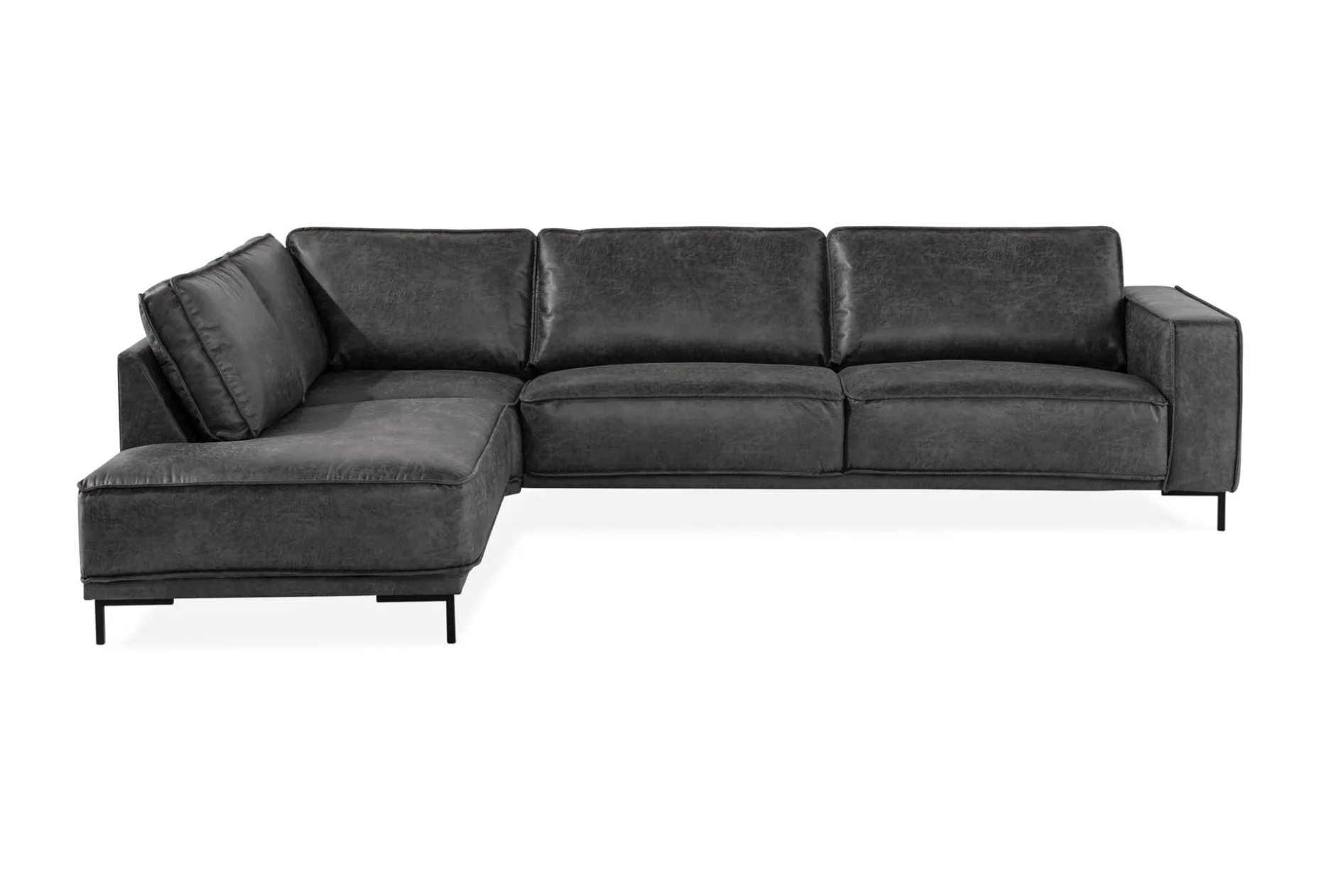 Akron 2,5-sits Soffa med Schäslong Vänster Bondedläder