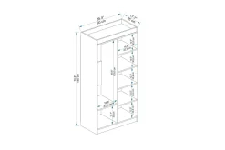 Akser Garderob 90x180 cm