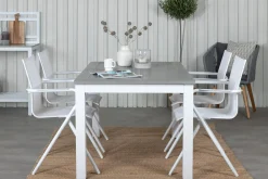 Albany Förlängningsbar Matgrupp 152cm + 4 Alina Stolar Grå/V