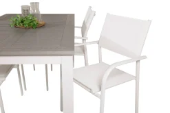 Albany Matgrupp Utomhus 150-210 cm Rektangulär med 4 Santorini Utestolar