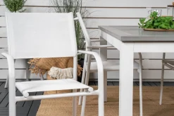 Albany Matgrupp Utomhus 150-210 cm Rektangulär med 4 Santorini Utestolar