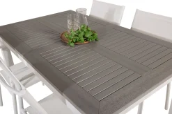 Albany Matgrupp Utomhus 150-210 cm Rektangulär med 4 Santorini Utestolar