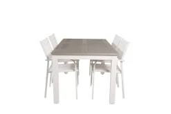 Albany Matgrupp Utomhus 150-210 cm Rektangulär med 4 Santorini Utestolar