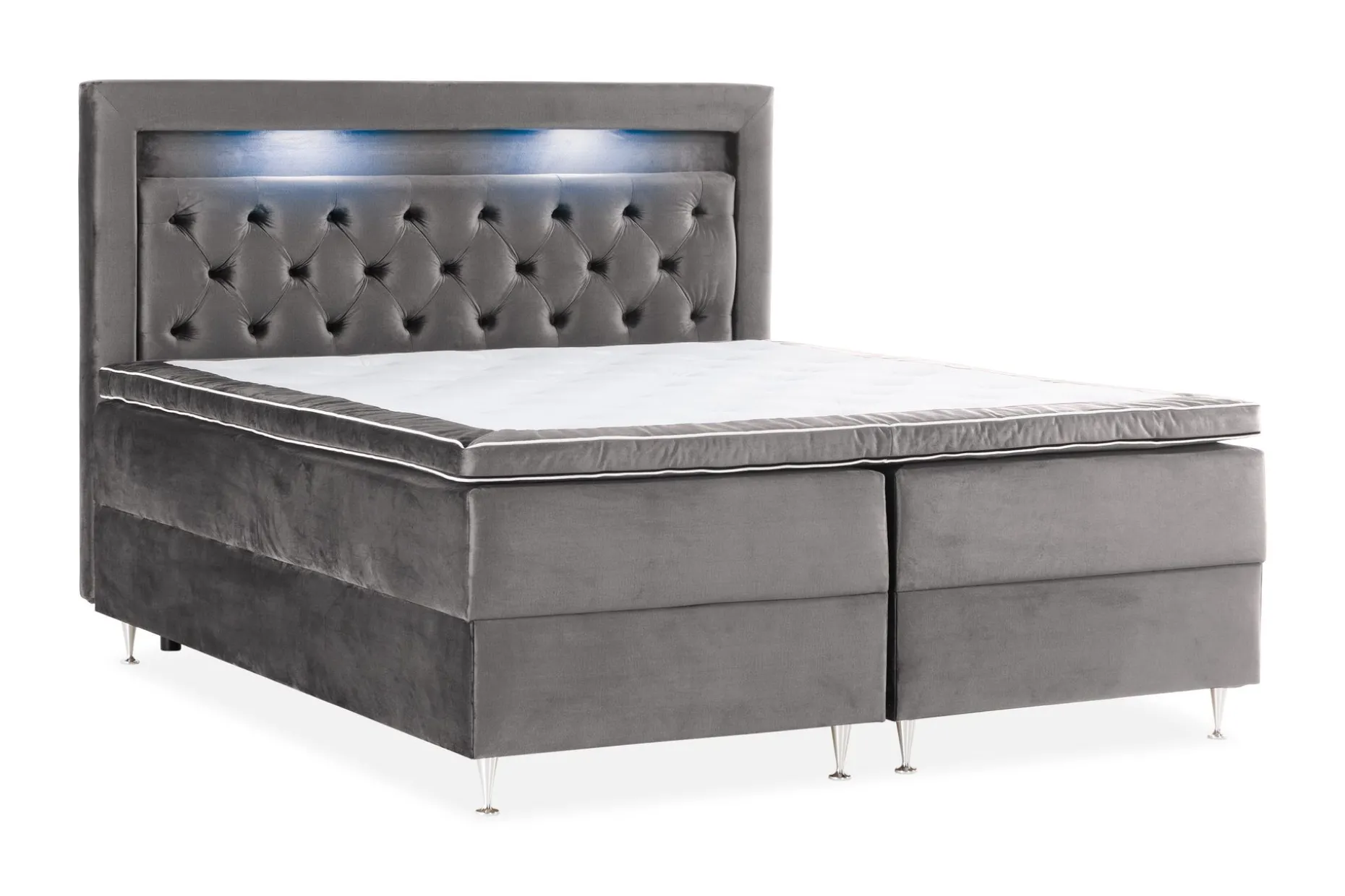Alessia Komplett Sängpaket med Förvaring LED-belysning 180x200 cm