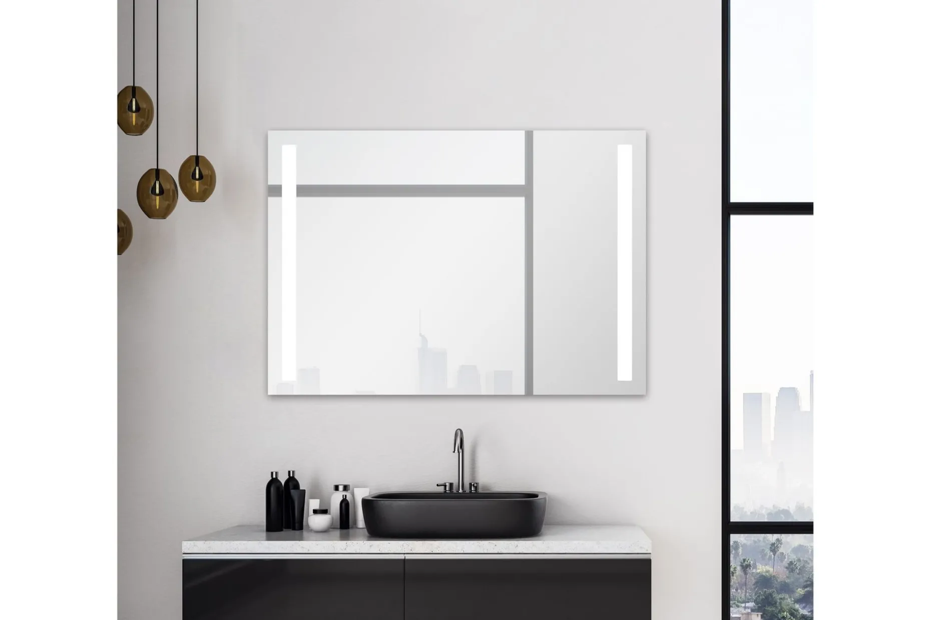 Allejaure Badrumsspegel 100x70 cm LED-belysning
