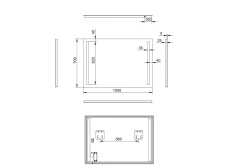 Allejaure Badrumsspegel 100x70 cm LED-belysning