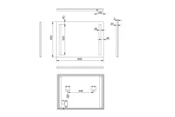 Allejaure Badrumsspegel 80x60 cm LED-belysning