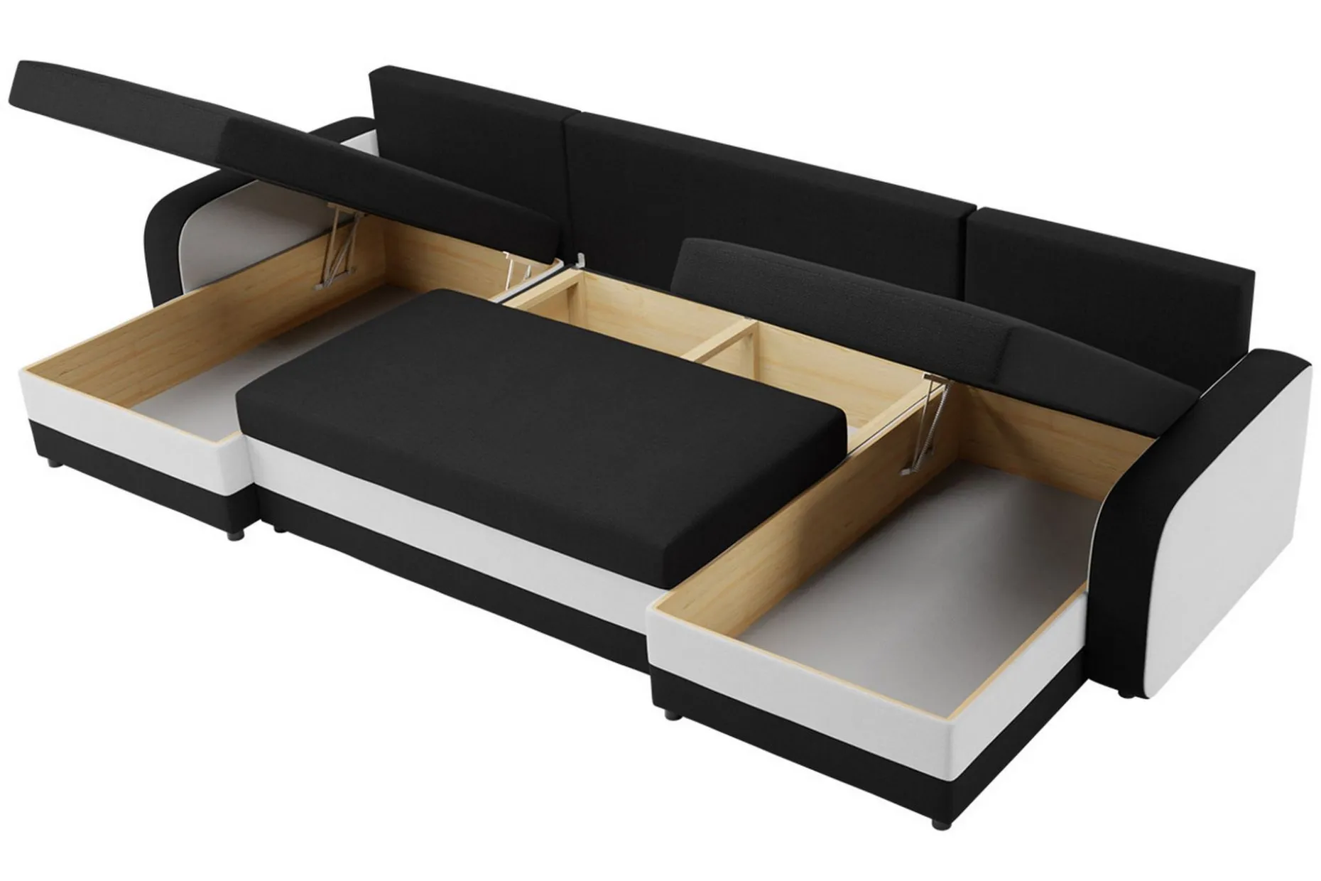 Alvared 4-sits Bäddsoffa med Dubbeldivan med Förvaring