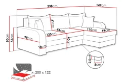 Alvared Soffa med Divan 3-sits