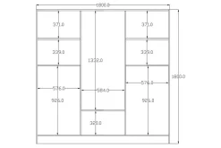 Alven Garderob 180x180 cm