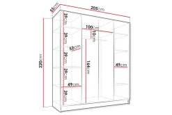 Amelus Garderob 205x220 cm