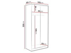 Amelus Garderob 103x220 cm
