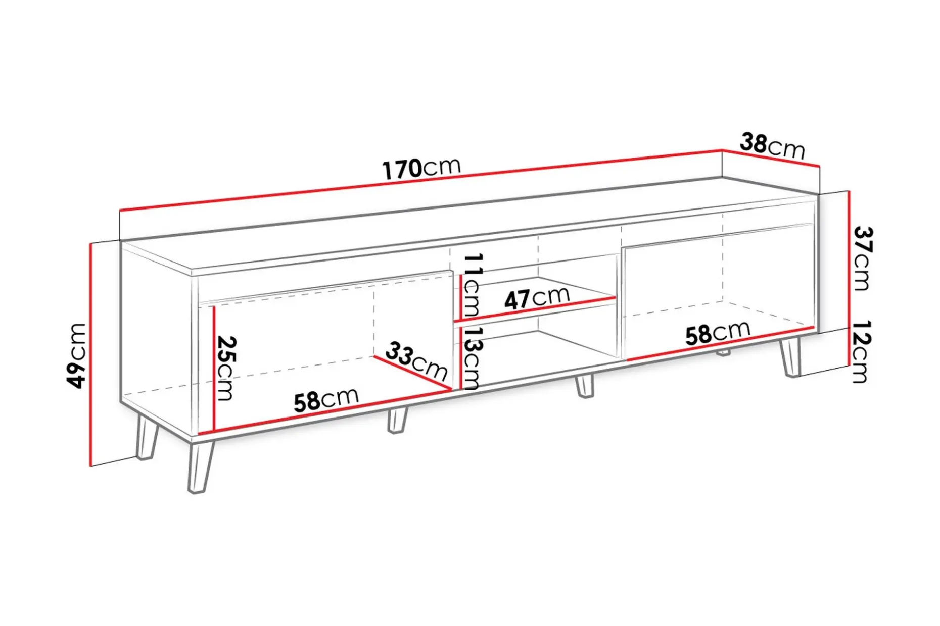 Amshyttan Tv-bänk 170 cm