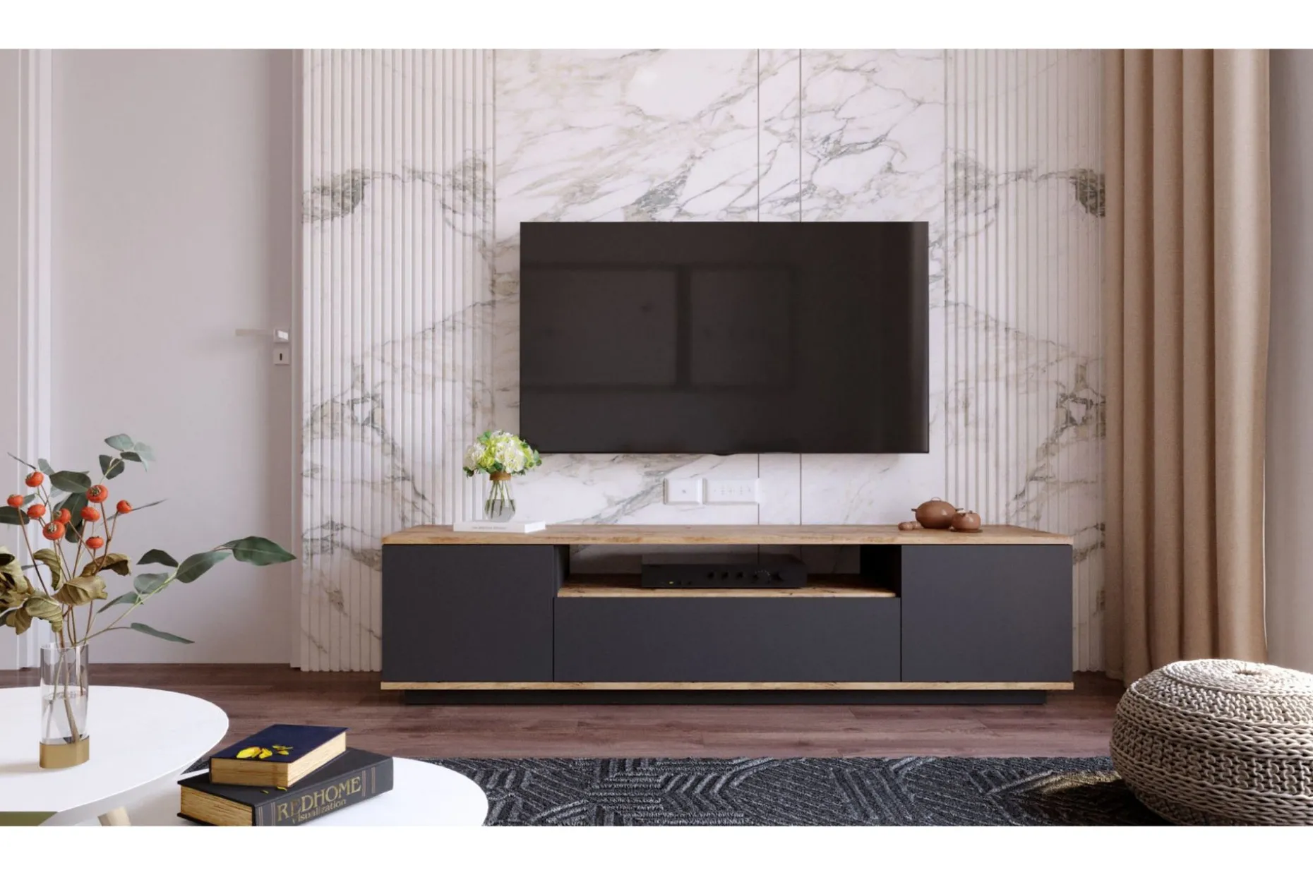 Anari Tv-bänk 180 cm med Hylla