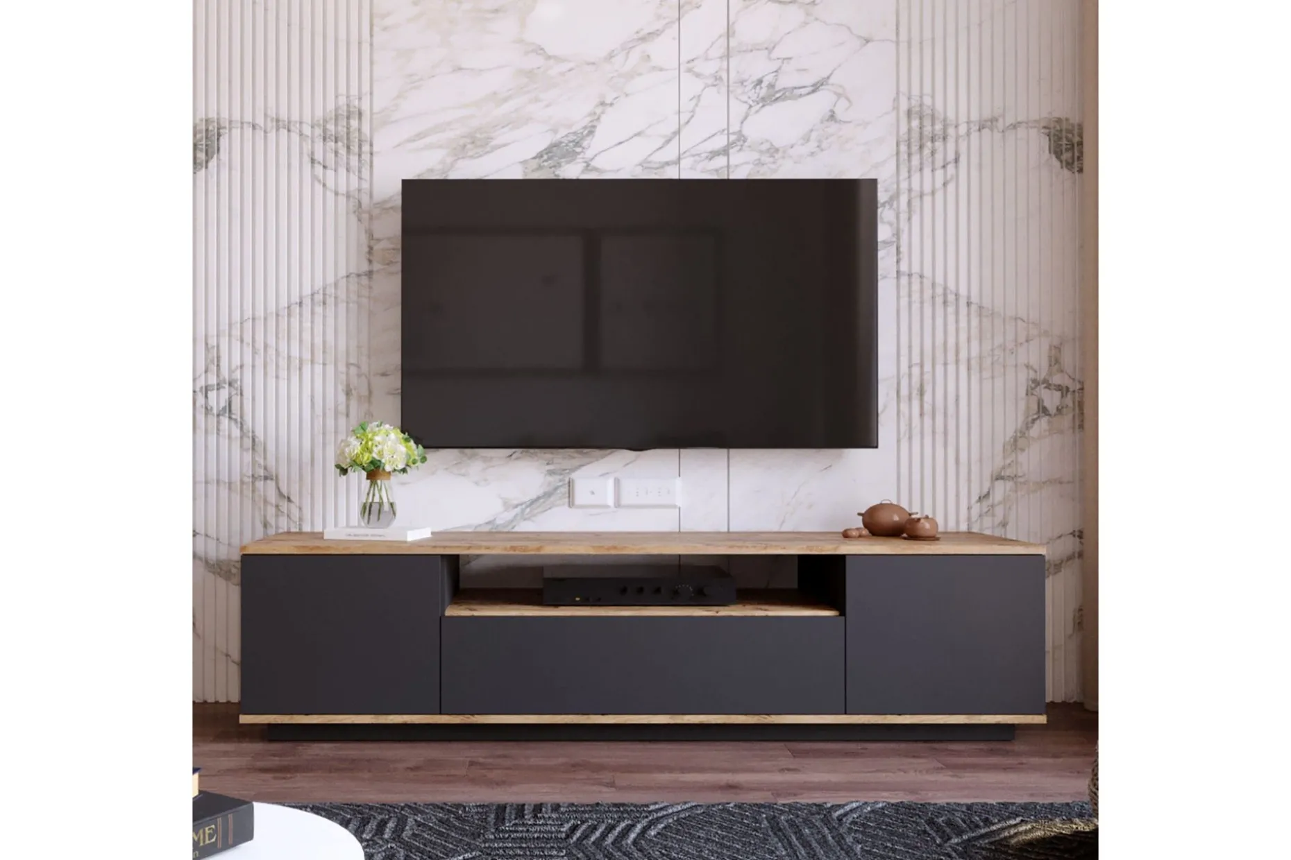 Anari Tv-bänk 180 cm med Hylla