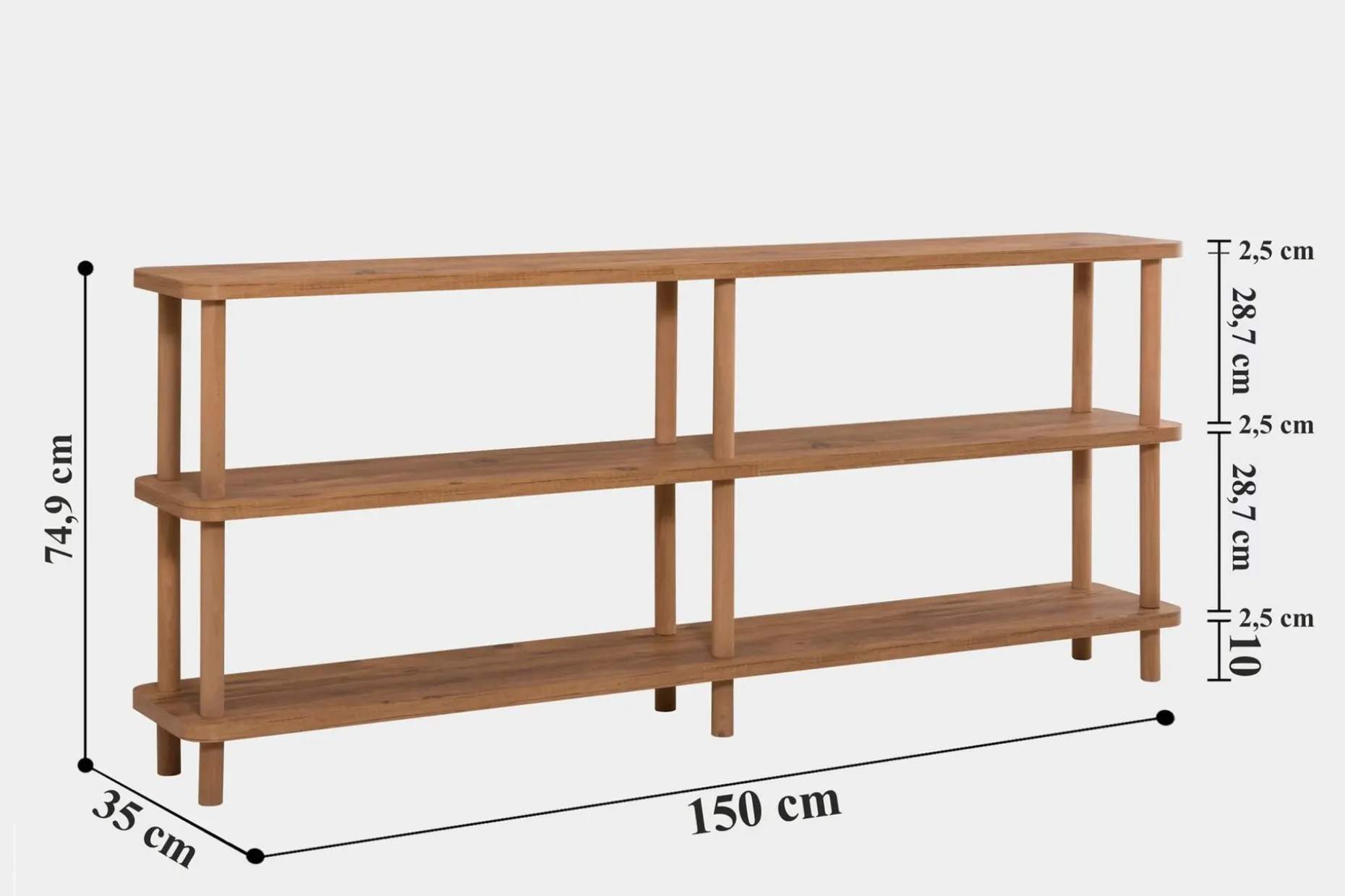 Andifli Bokhylla 150x74,9 cm