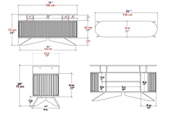 Andifli Sideboard 43x75x150 cm