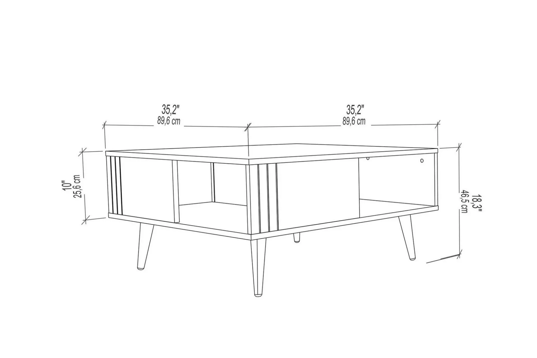 Andifli Soffbord 89,6x46,5x89,6 cm