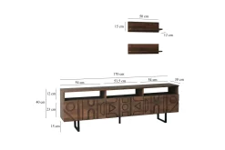 Andifli Tv-möbelset 50x15 cm