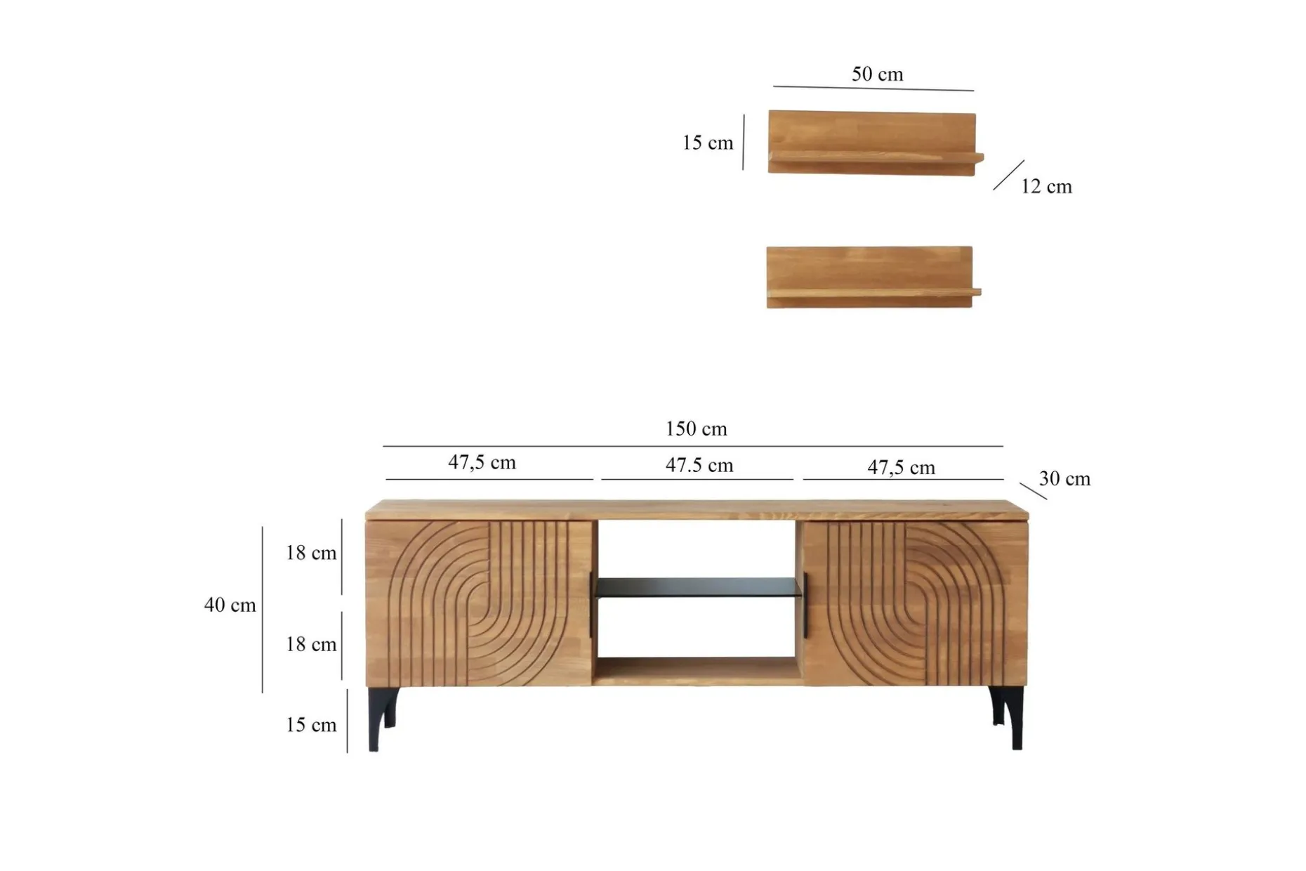 Andifli Tv-möbelset 50x15 cm