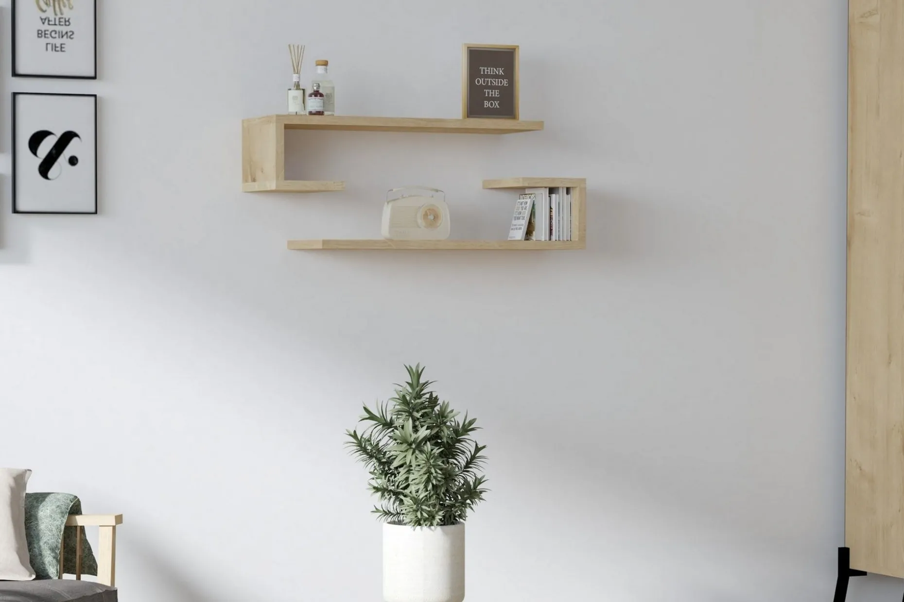 Andifli Vägghylla 60x15 cm