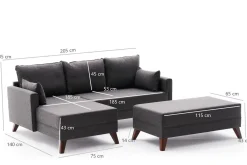Antigua Mini Bäddsoffa med Divan Vänster