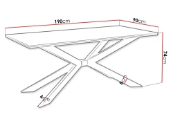 Aplung Matbord 190 cm Rektangulär