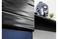 Apryl Modern TV Mediamöbel med Vitrinskåp och LED-belysning