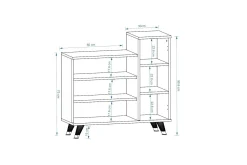 Asimo Skohylla Garderob 90x90,6 cm Brun/Vit