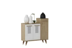 Asimo Skohylla Garderob 90x90,6 cm Brun/Vit
