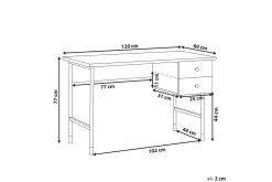 Assaria Skrivbord 120 cm med Förvaring 2 Lådor