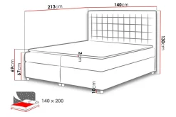 Asti Sängpaket Kontinentalsäng 140x200 cm