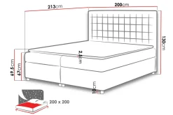 Asti Sängpaket 200x200 LED-belysning