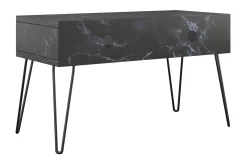 Athena Tv-bänk 107x50 cm Svart/Marmormönster