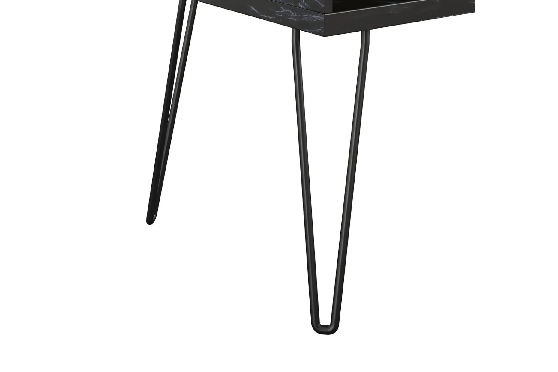 Athena Tv-bänk 107x50 cm Svart/Marmormönster