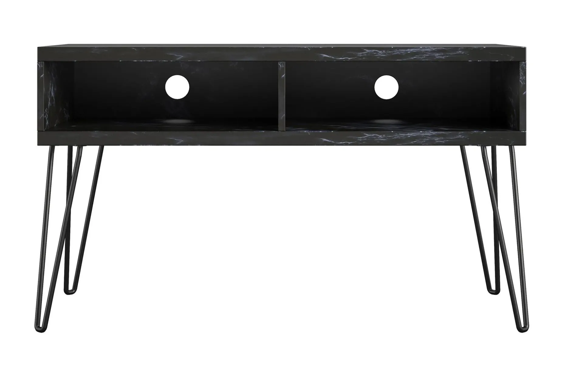 Athena Tv-bänk 107x50 cm Svart/Marmormönster