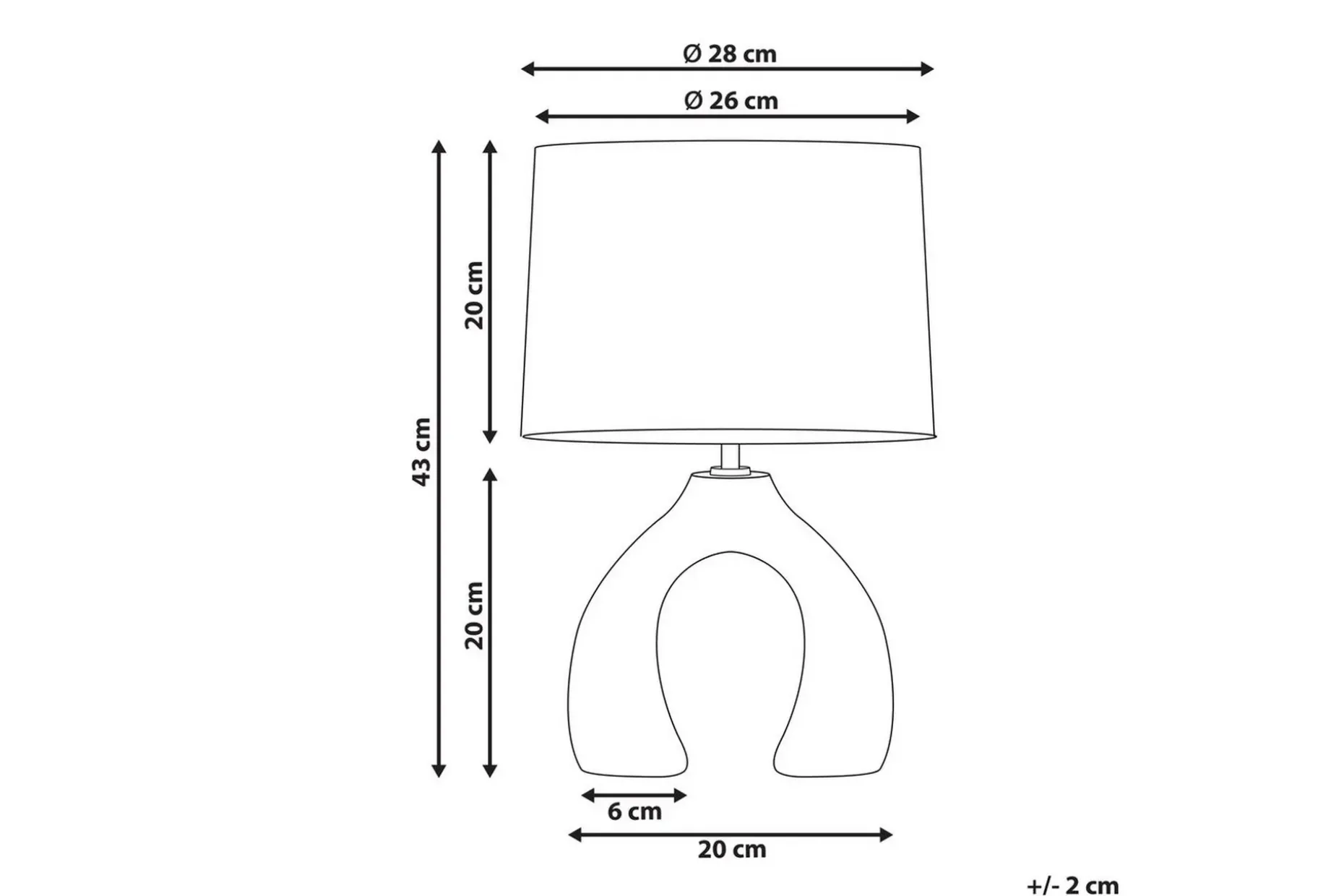 Avsaki Bordslampa 43 cm E27